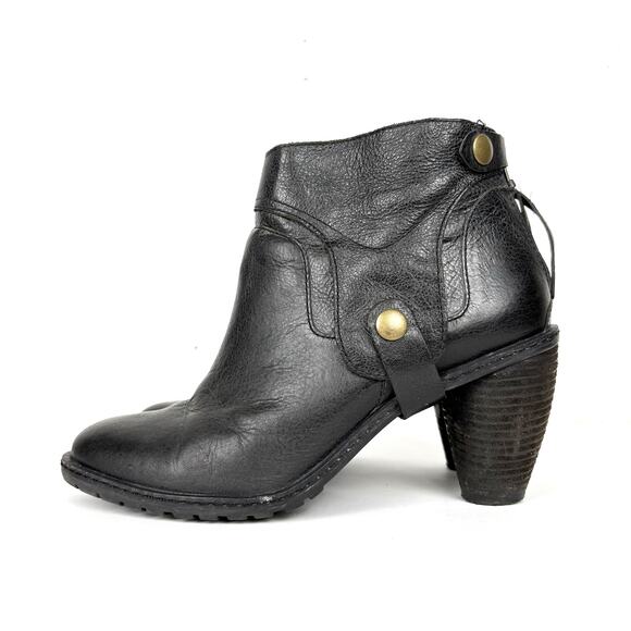 Schuler & Sons Philadelphia Womens Ankle Booties Back Zip Black Round Heel 8 - Picture 9 of 16